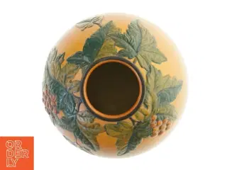 Ipsen Keramikvase med blade og bær (str. Ø. 20 cm)