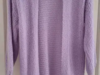 Lækker lang strik cardigan med uld