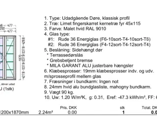 Ny vinduer og terrassedør 