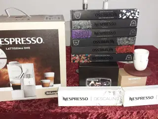Nespresso Latissimo One, ny inc  kaffe , kopper.. 