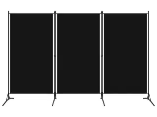 3-panels rumdeler 260 x 180 cm sort
