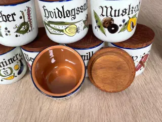 Knarstrup krydderikrukker + olie + dressing sæt