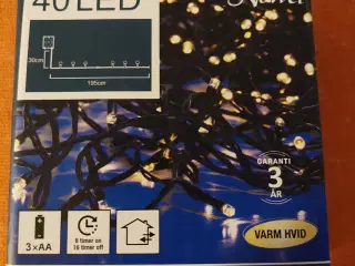Lyskæder 40 led varm hvid lys
