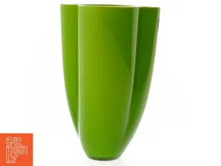 Konisk grøn vase fra Royal Crystal Copenhagen (str. 16x15 cm)