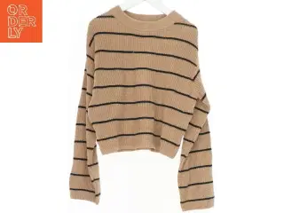 Beige stribet sweater fra H&M (str. 140)