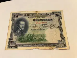 100 Pesetas 1925 Spain