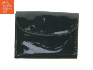 Sort læderpung (str. 14x10 cm)