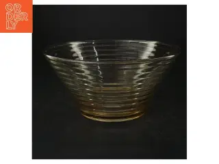 Gennemsigtig Broksø glas skål (str. Ø. 24 cm. h. 11 cm)