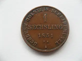 Oprørsregeringen 1850-1851 1 Sechsling 1851