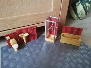 Dukkehusmøbler retro badeværelse