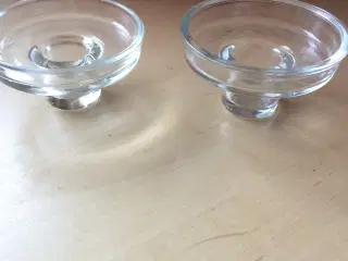 2 glas lysestager
