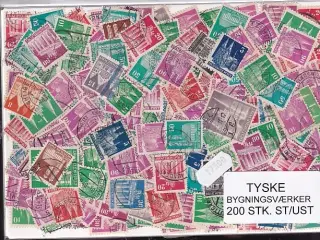 Tyske Bygningsværker. 200 Stk. St/ust.