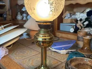 💡 Vintage bordlampe med glaslampeskærm – Design 
