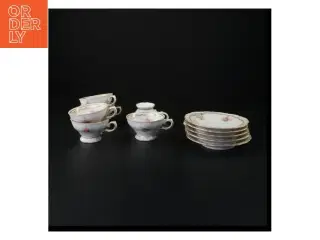 Porcelæn kaffestel fra Import (str. 11 x 5 cm)