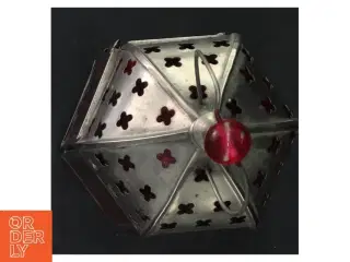 Metal lanterne med glasdetaljer (str. 19 cm)
