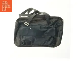 Sort computertaske med tilbehørspung fra Piquadro (str. 44x32 cm)