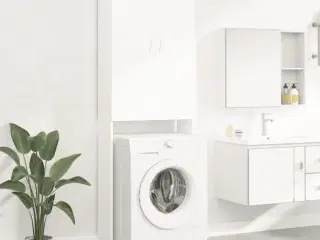 Badeværelsesskab til vaskemaskine 64x25,5x190 cm hvid