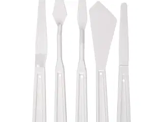 Sæt af 5 fleksible plastspartler til malerarbejde