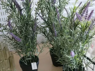 3 stk. kunstige planter i krukke