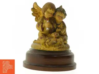 Engelfigur med krybbescene (str. 14 cm)