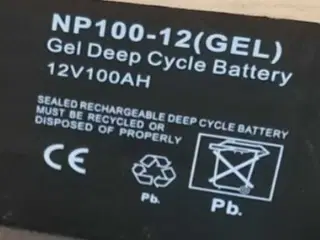 16 x 12 v 100Ah gel batterier 