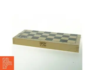 Foldbart skakspil i træ (str. 28x28 cm)