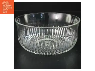 Glas skål med mønster (str. Ø 17 cm)