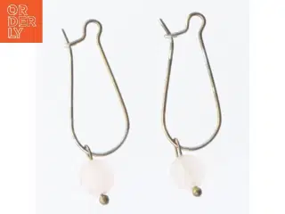 Øreringe med lille perle (str. 3,5 cm)