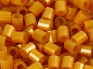 Rørperler, str. 5x5 mm, hulstr. 2,5 mm, medium, guld (32263), 1100stk./ 1 pk.