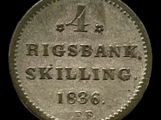 4 Rigsbankskilling 1836