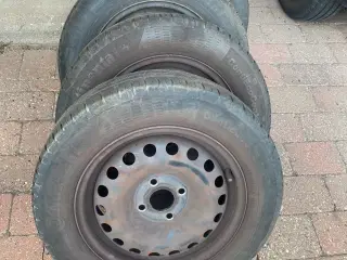 Continental sommerdæk monteret på stålfælge