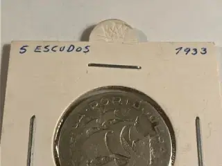 5 Escudos Portugal 1933