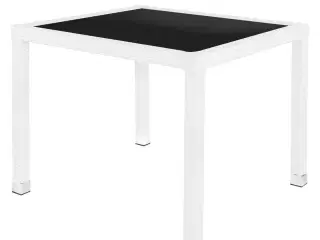 Spisebord Marlene Aluminium Krystal Spanskrør Hærdet glas 90 x 90 x 76 cm