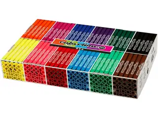 Colortime Tusch, streg 5 mm, standardfarver, 12x24stk./ 1 pk.