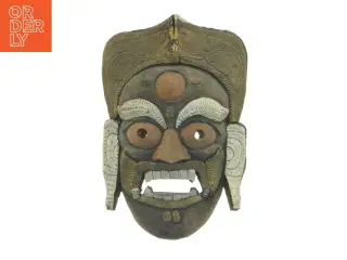 Traditionel træmaske (str. 26 x 17 x 6,5 cm)