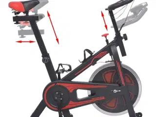 Motionscykel med pulssensor sort og rød