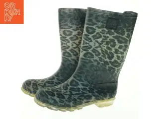 Gummistøvler med leopardprint fra Petit (str. 37)