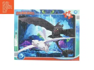 Puslespil med drage-tema (str. 37,5x29 cm)