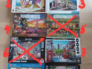Puslespil med 1000 brikker - alle i god kvalitet