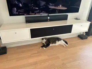 Tv/video bænk, hvid