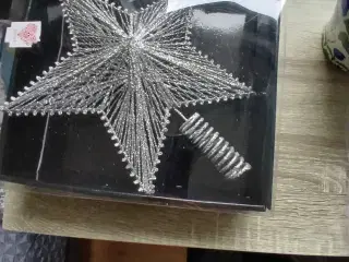 Flot sølv juletræs stjerne