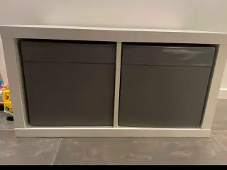Ikea rumdeler med 2 kasser
