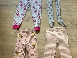 3 Legins og 1 buksestrømper, str 110/116