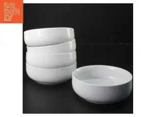 Hvide skåle, 5 stk Ø 13 cm (str. 5 stk Ø 13 cm)