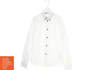Hvid skjorte med sorte knapper fra H&M (str. 146)