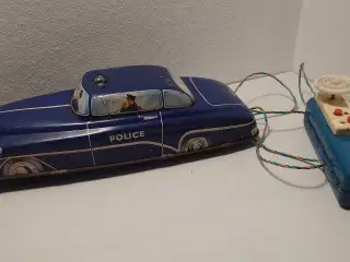 Vintage fjernbetjent politibil. Britain. 1940´erne