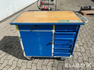 Arbejdsbord Bilka på hjul