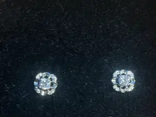 925 sterling sølv ørestikkere med diamanter
