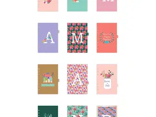 A5 Skilleblade 12 Sider - Guld, Rød, Koral