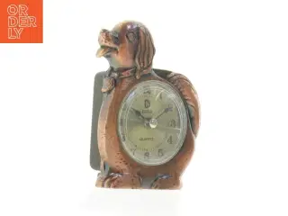 Vintage Kobber Hunde Ur (str. 10 x 8 x 3 cm)